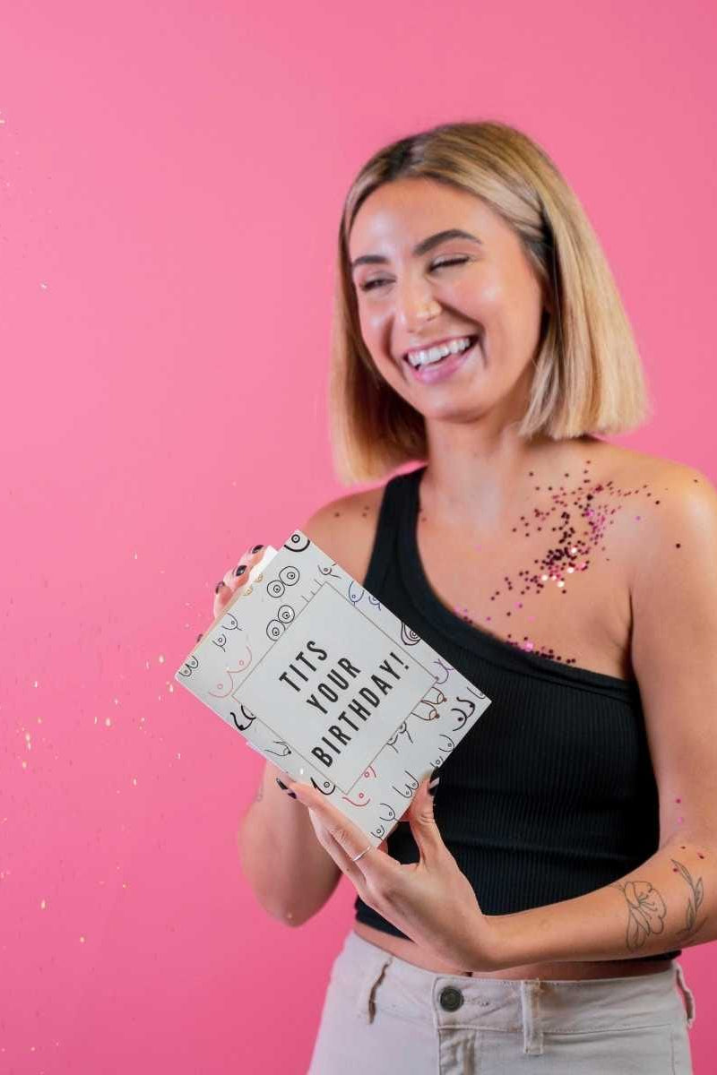 Tits Your Birthday - Never Ending Birthday Card for Her by DickAtYourDoor - UntamedEgo LLC.