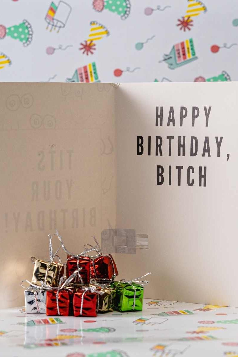 Tits Your Birthday - Never Ending Birthday Card for Her by DickAtYourDoor - UntamedEgo LLC.
