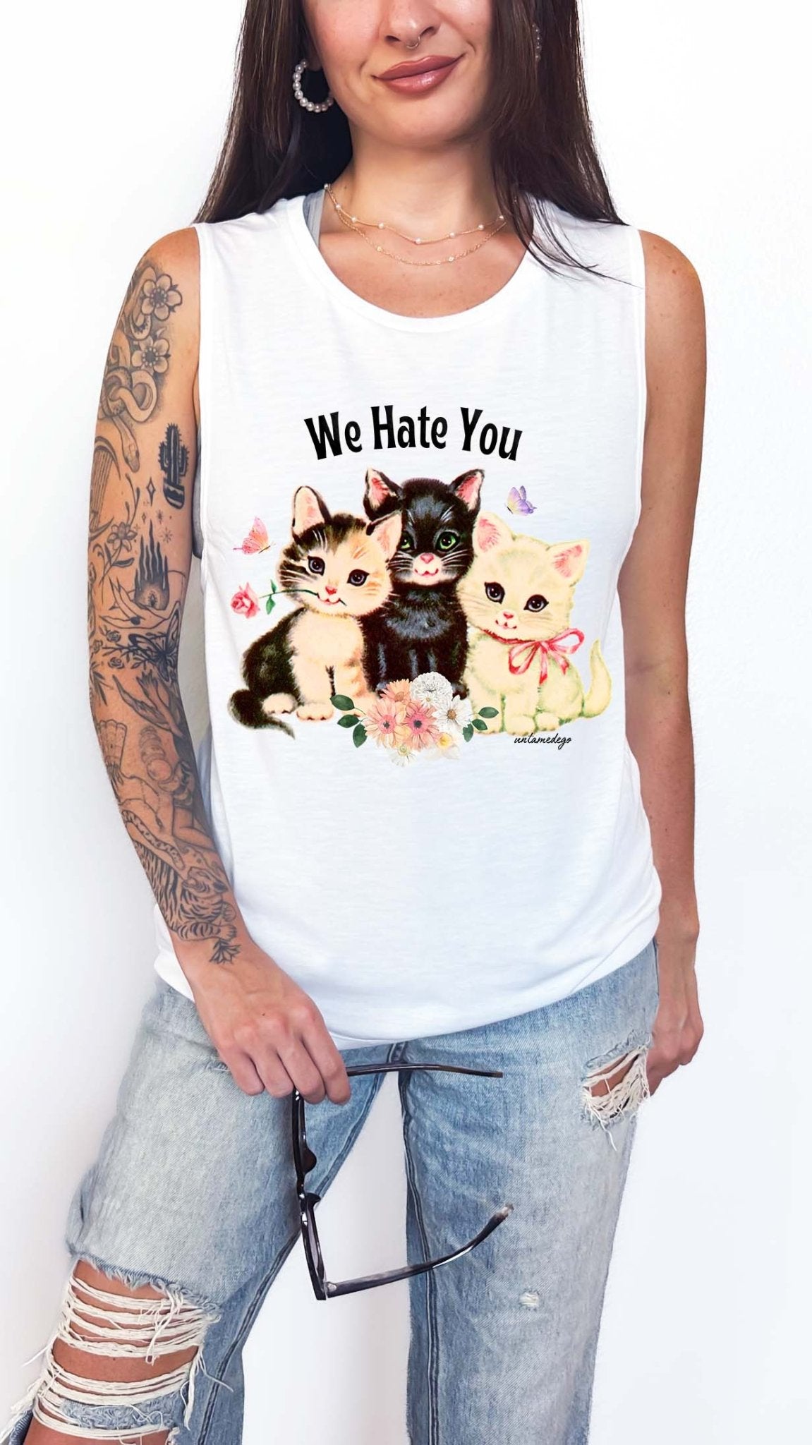 We Hate You Kitty Muscle Tank - UntamedEgo LLC.
