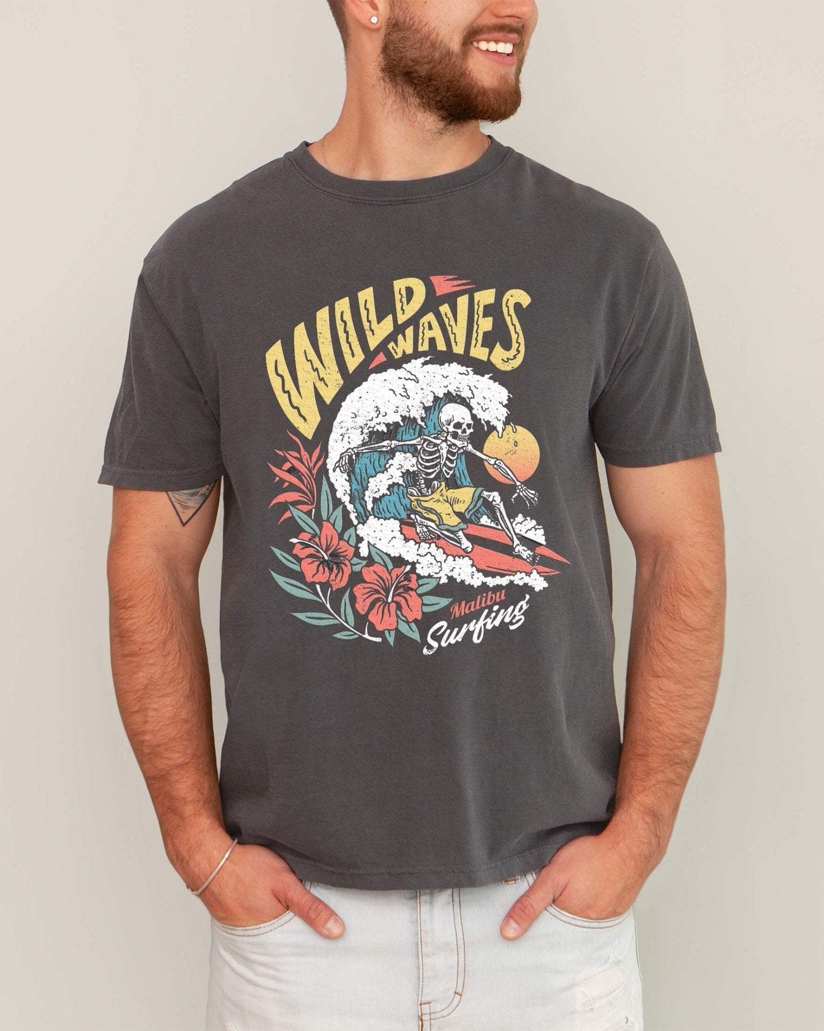 Wild Waves Retro Mens Tee - UntamedEgo LLC.