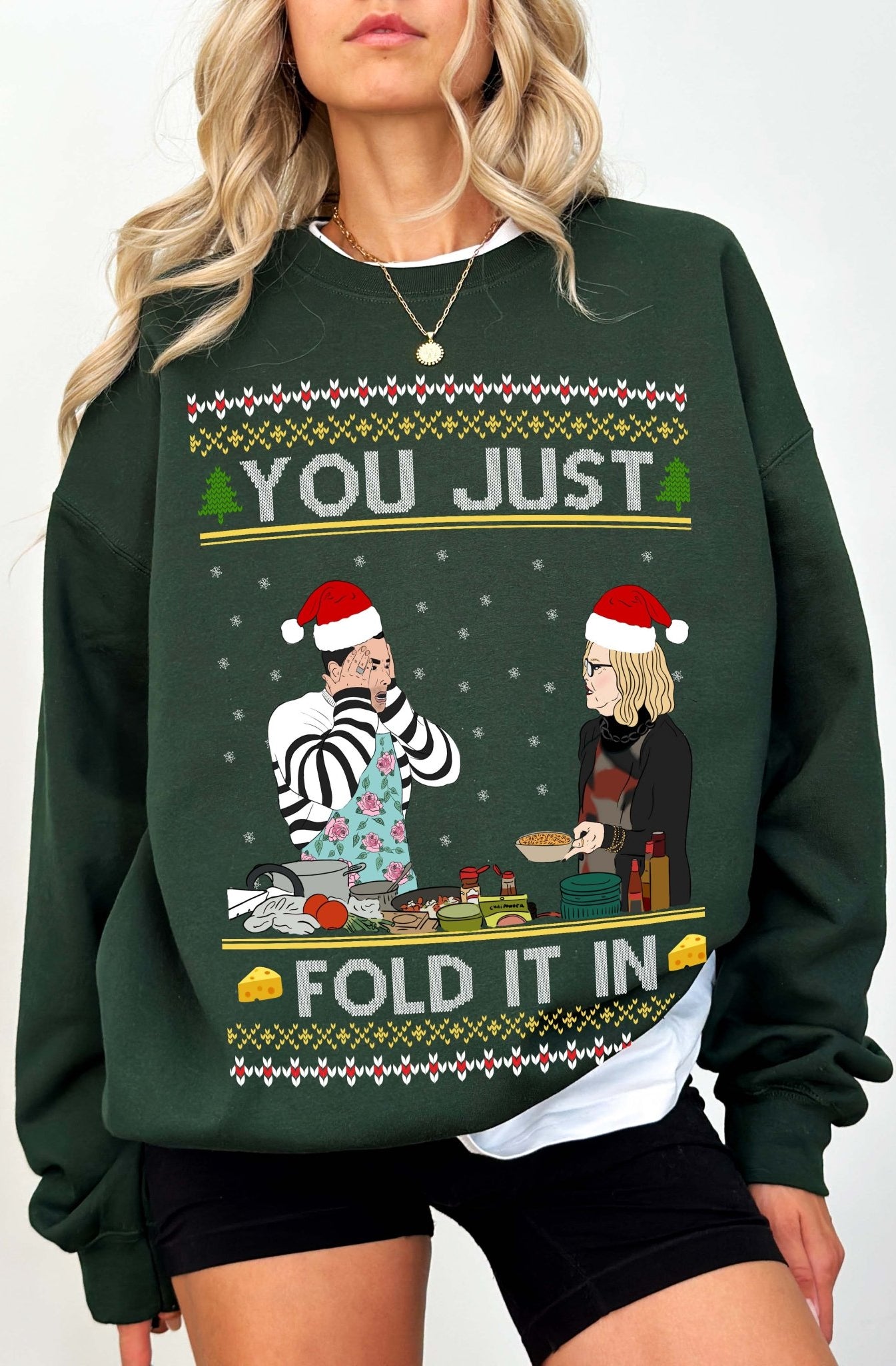 You Just Fold It In Christmas Crew Sweatshirt - UntamedEgo LLC.