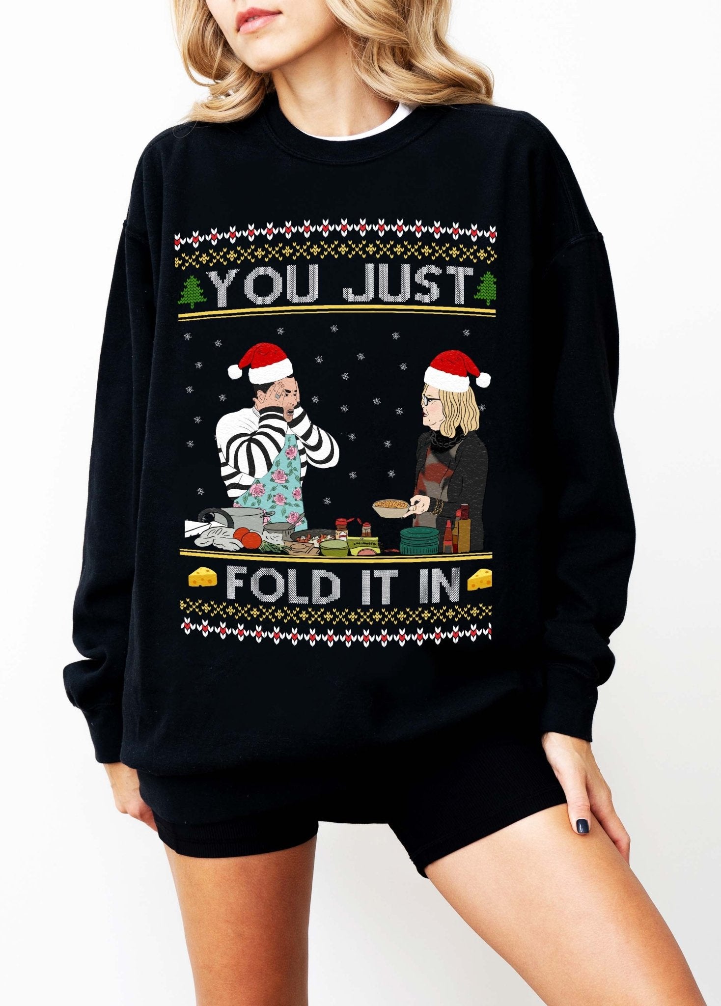 You Just Fold It In Christmas Crew Sweatshirt - UntamedEgo LLC.