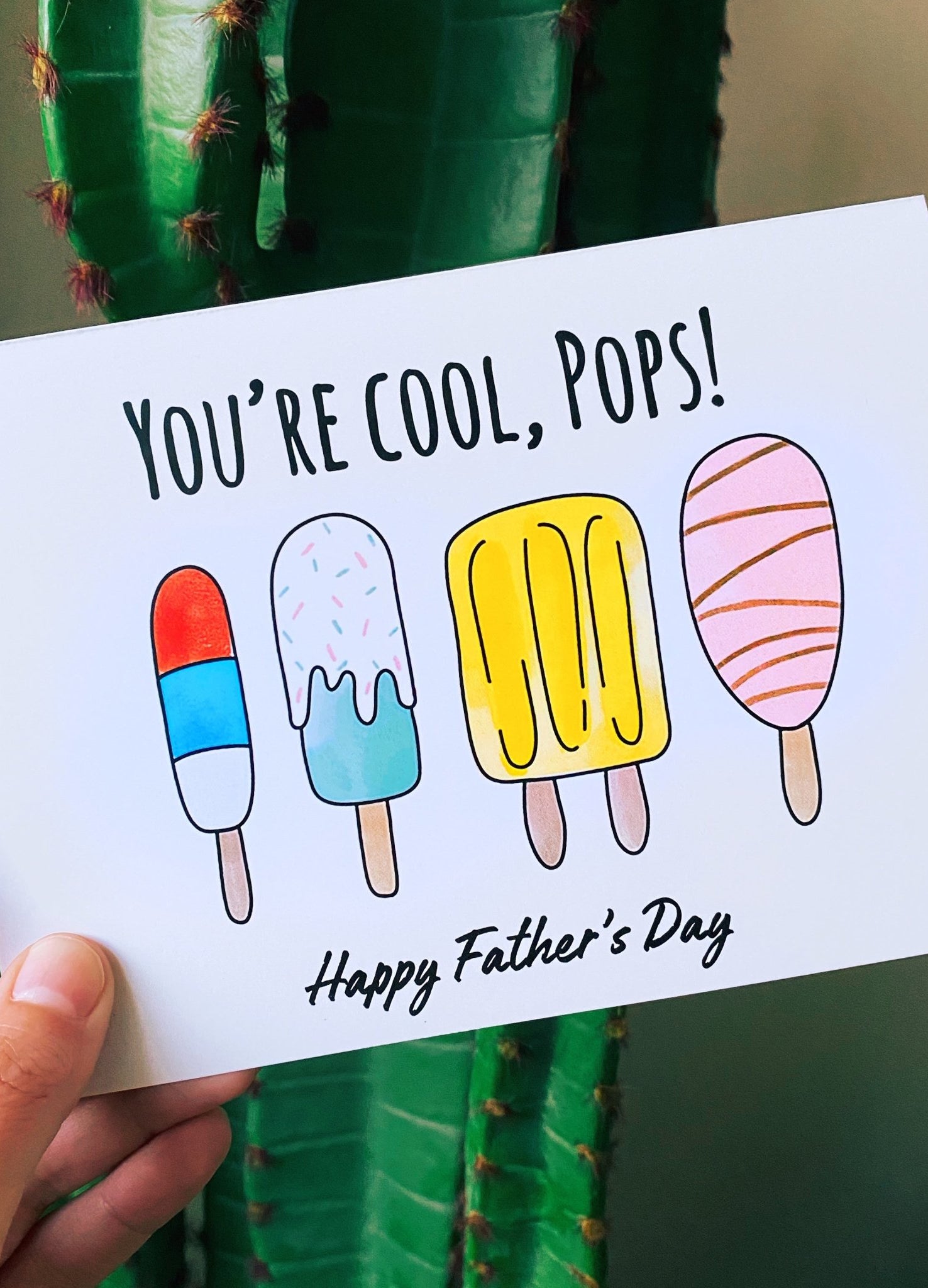 You're Cool Pops Father's Day Card - UntamedEgo LLC.