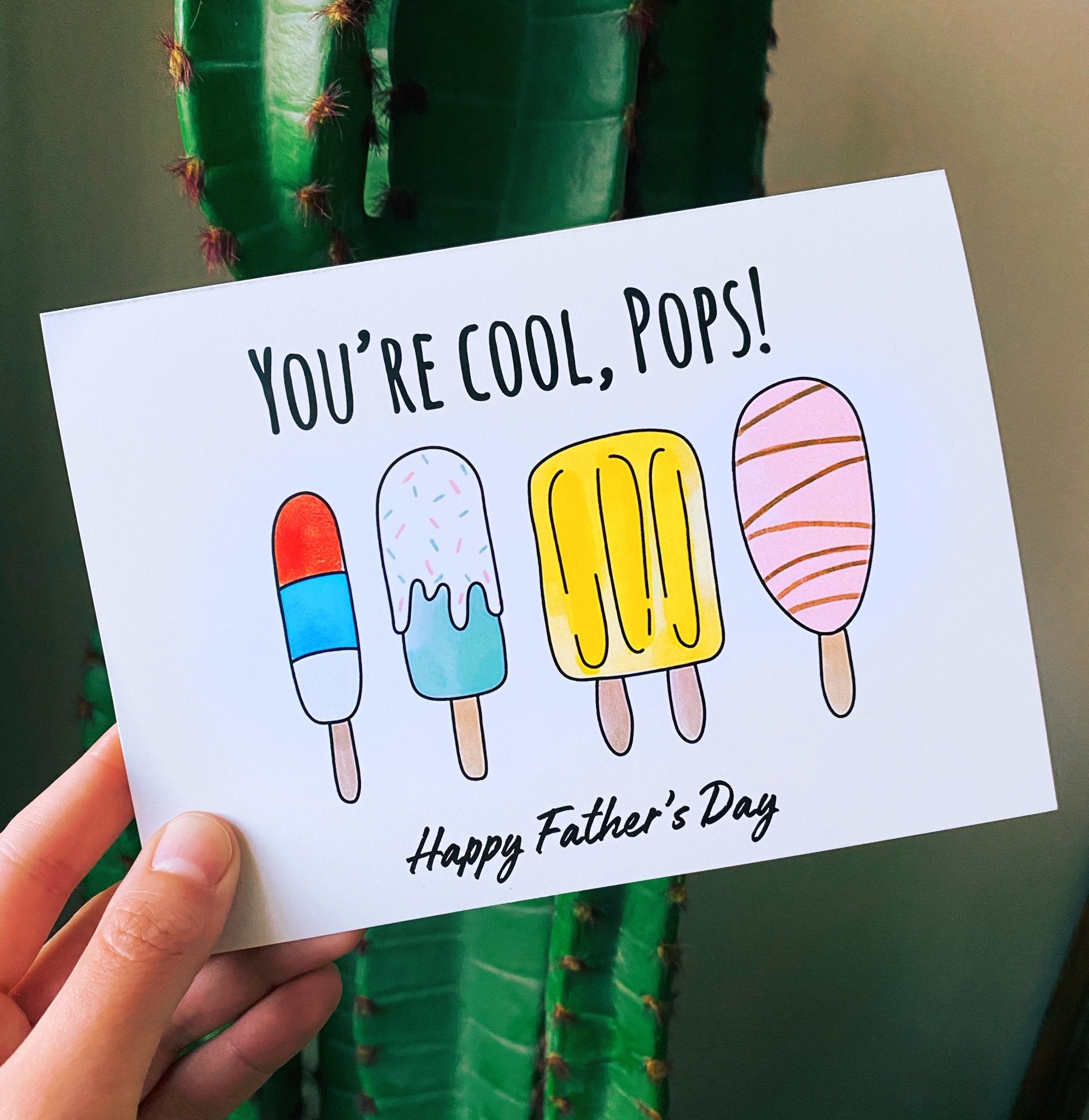 You're Cool Pops Father's Day Card - UntamedEgo LLC.