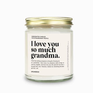 I Love You So Much Grandma Message Candle