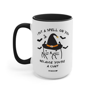 I Put A Spell On You Mean Kitty Halloween Mug
