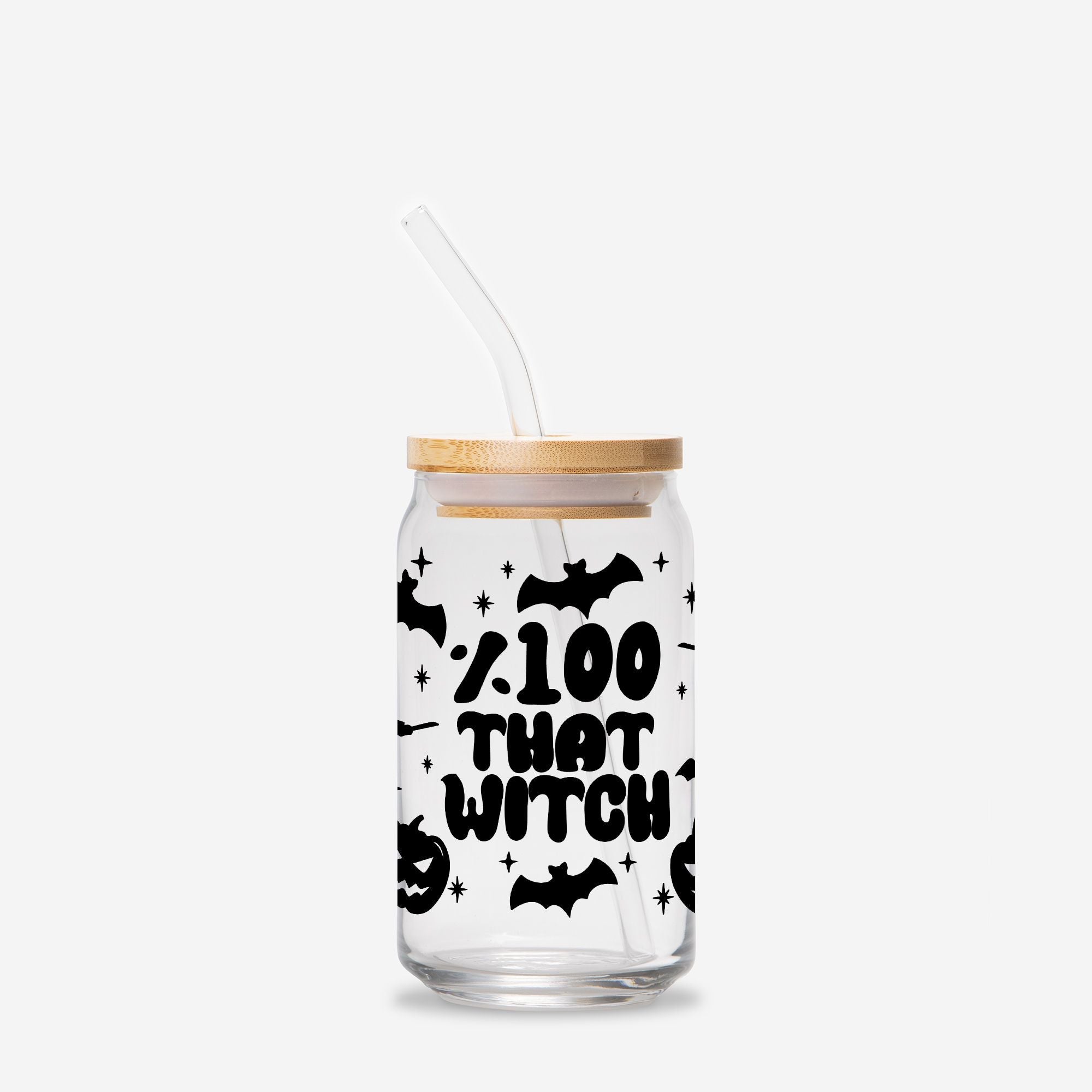 100% That Witch Halloween Glass Can Tumbler - UntamedEgo LLC.