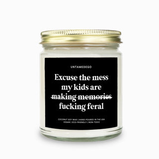 Excuse The Mess Funny Mom Candle