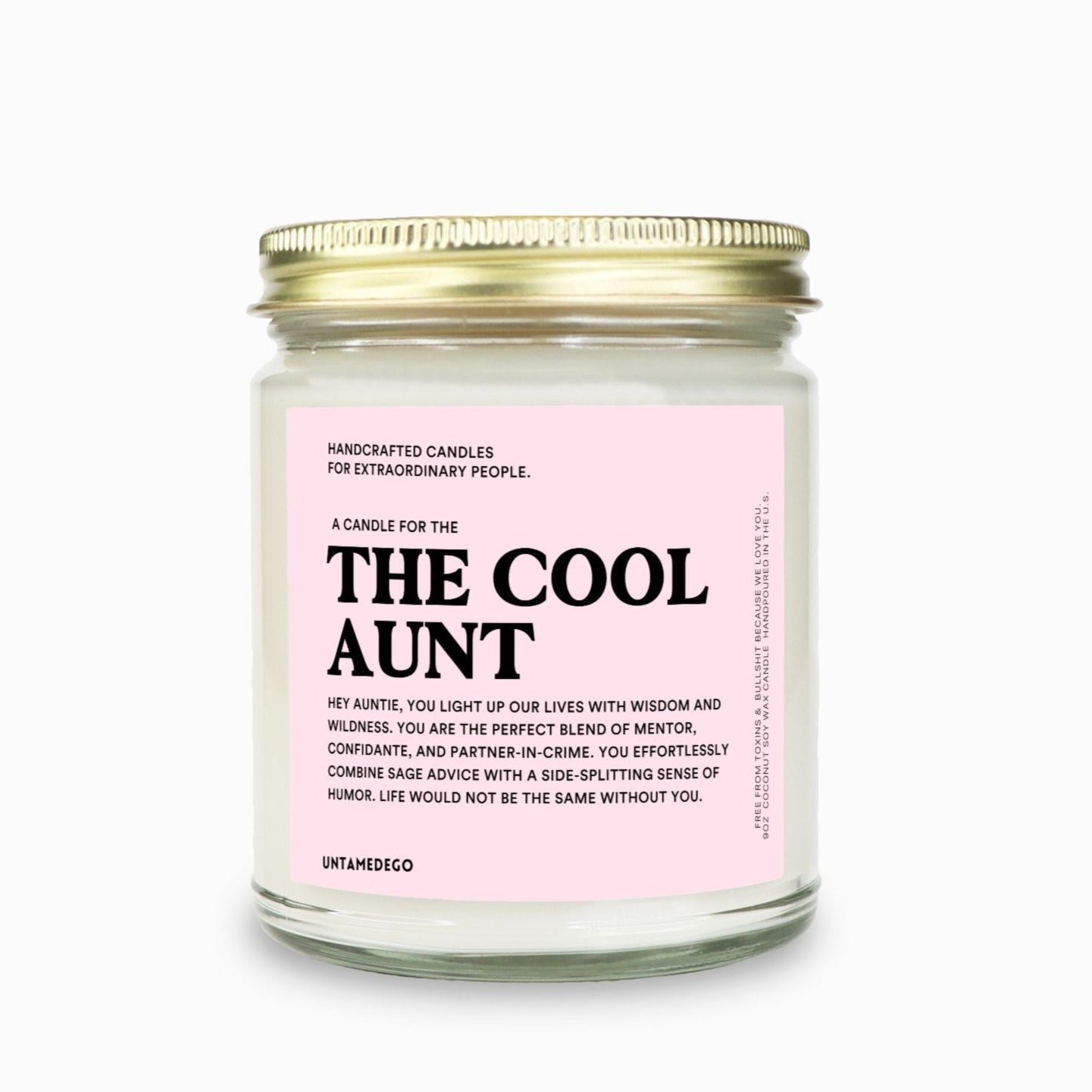 A Candle For The Cool Aunt Candle Meessage Candle - UntamedEgo LLC.