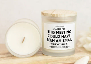 A Candle For This Meeting Could Have Been An Email Frosted Glass Jar Candle