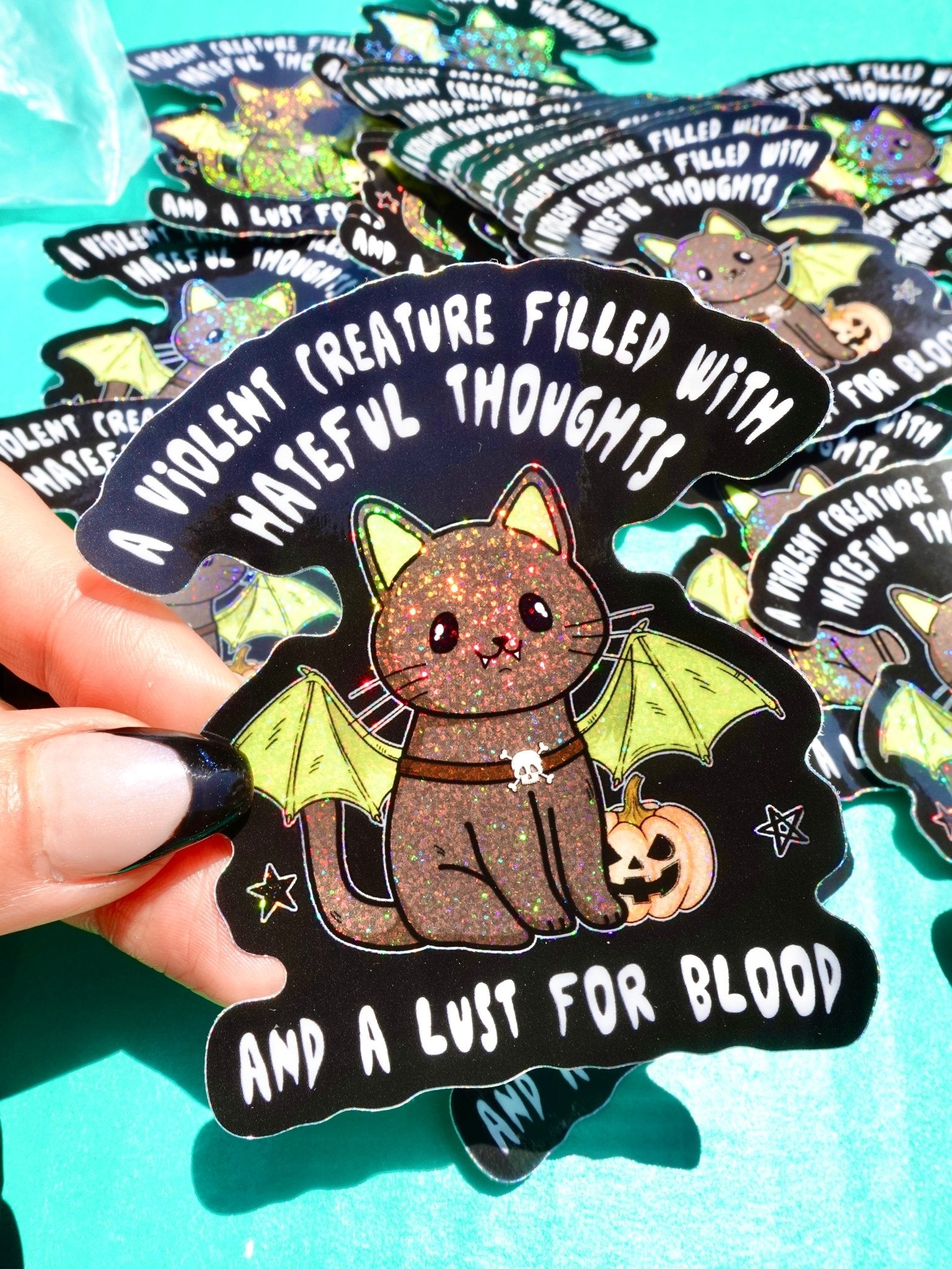 A Violent Creature Filled With Hateful Thoughts And A Lust For Blood Sticker - UntamedEgo LLC.