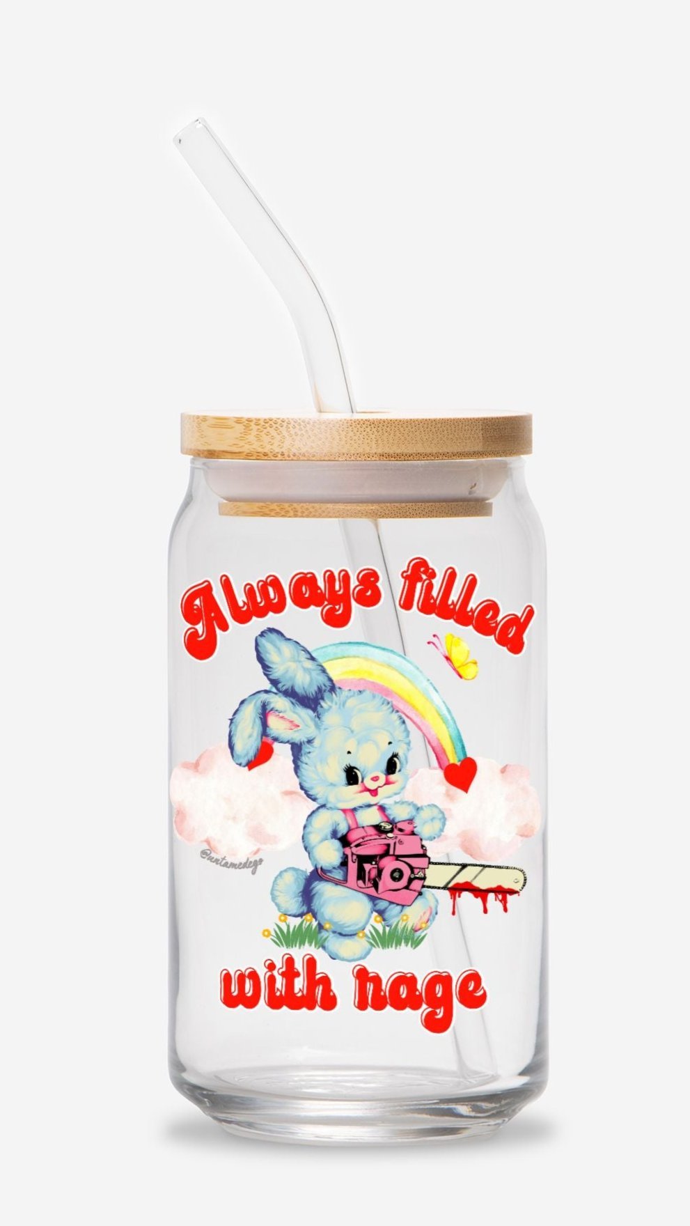 Always Filled With Rage Glass Can 16oz - UntamedEgo LLC.