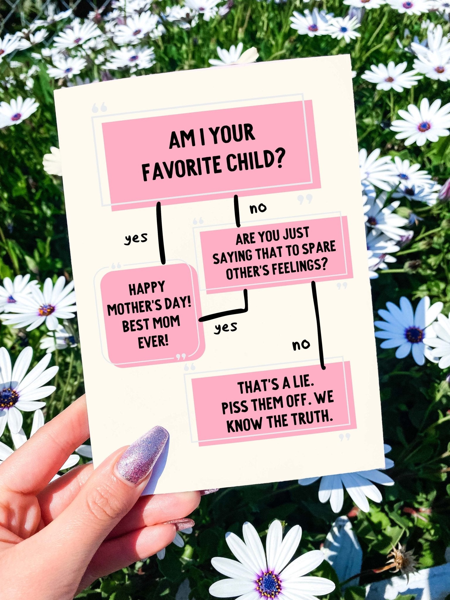 Am I Your Favorite Child Funny Mother's Day Card - UntamedEgo LLC.