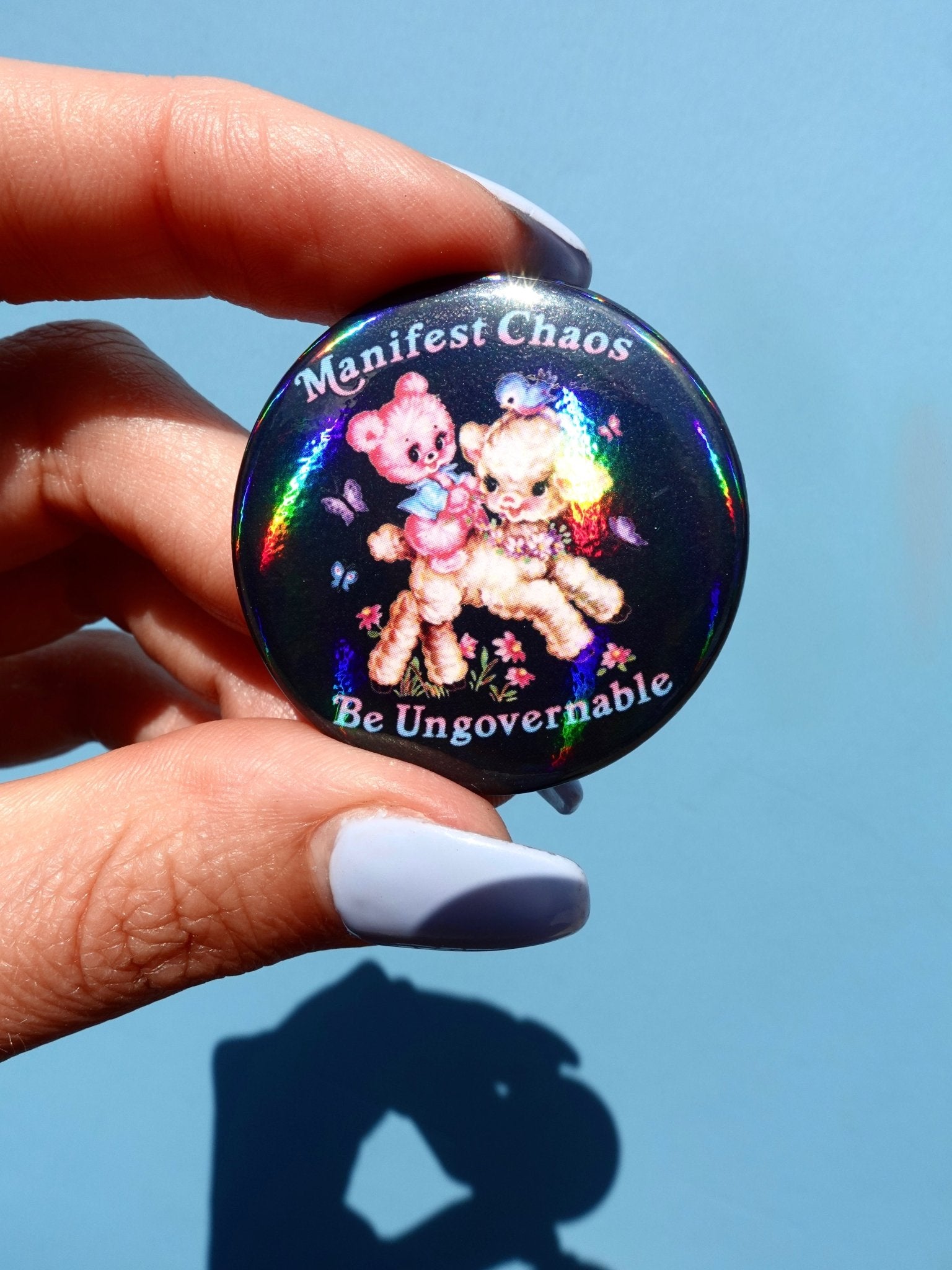 Anarchist Pin Pack – Limited Drop - Holographic Pastel Buttons Pin pack (Set of 6) - UntamedEgo LLC.