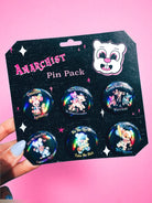 Anarchist Pin Pack – Limited Drop - Holographic Pastel Buttons Pin pack (Set of 6) - UntamedEgo LLC.