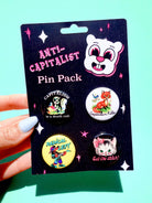 Anti - Capitalist Pin Pack – Button Set (Set of 4) - UntamedEgo LLC.