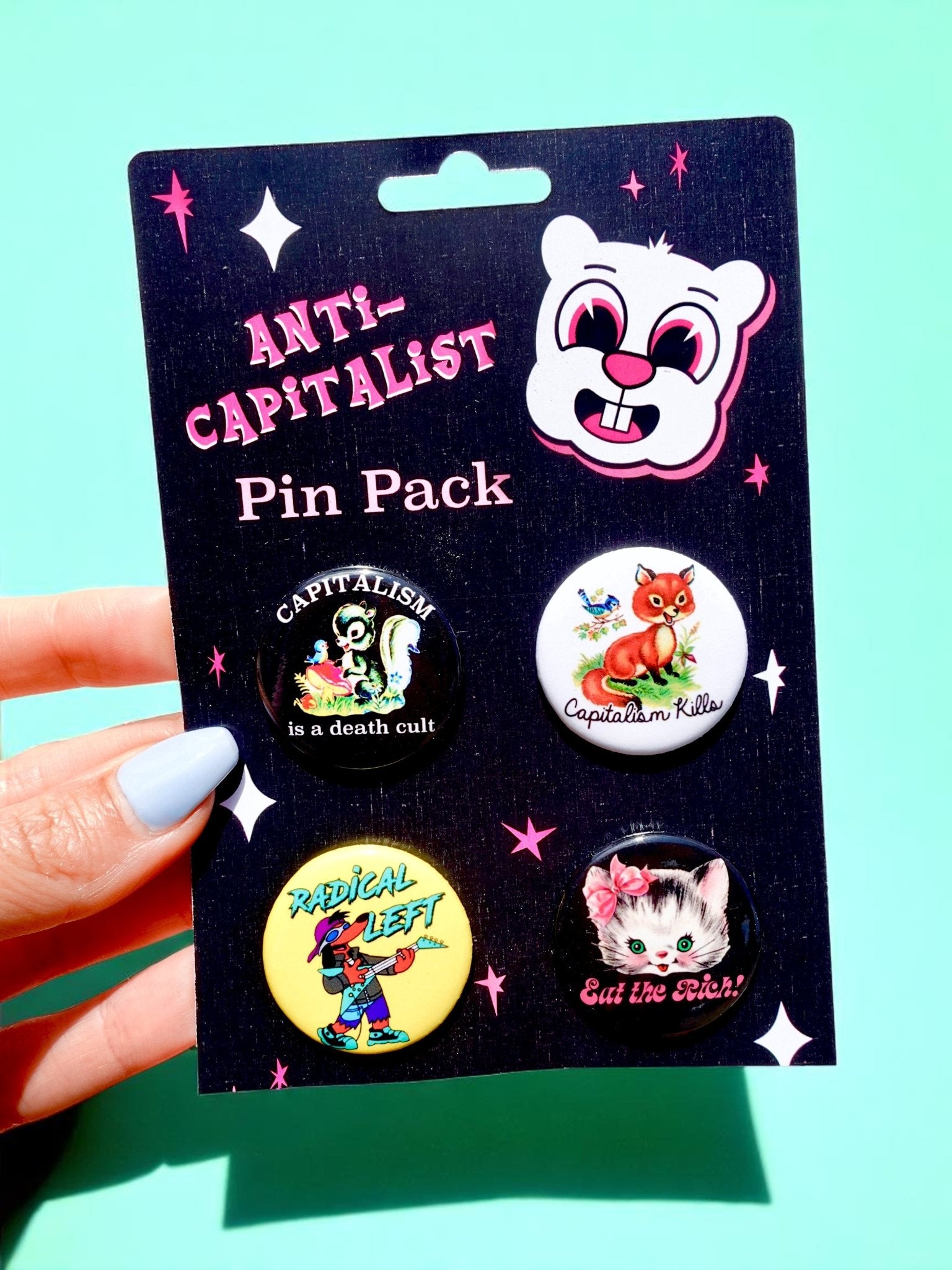 Anti - Capitalist Pin Pack – Button Set (Set of 4) - UntamedEgo LLC.