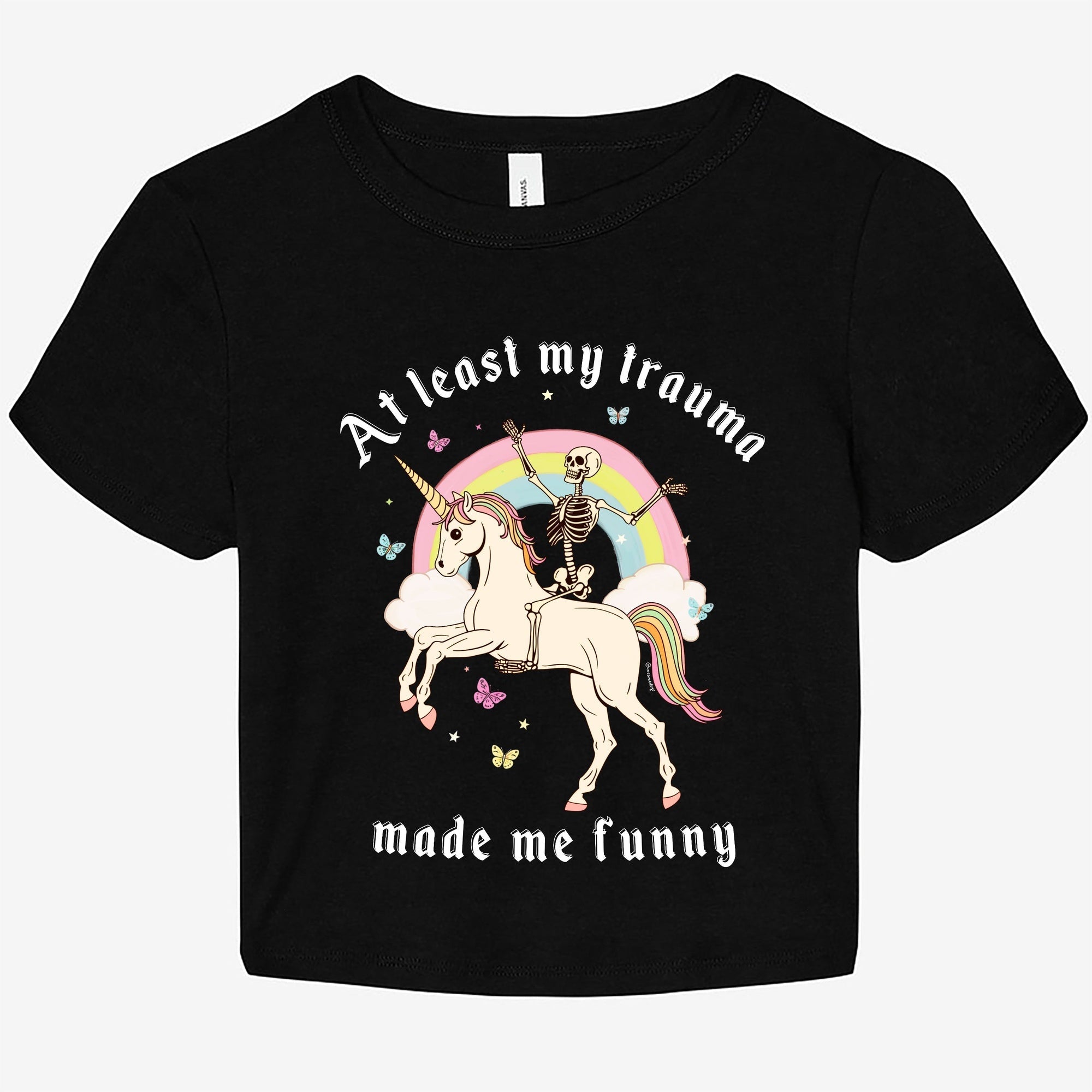 At Least My Trauma Made Me Funny Graphic Baby Tee - UntamedEgo LLC.
