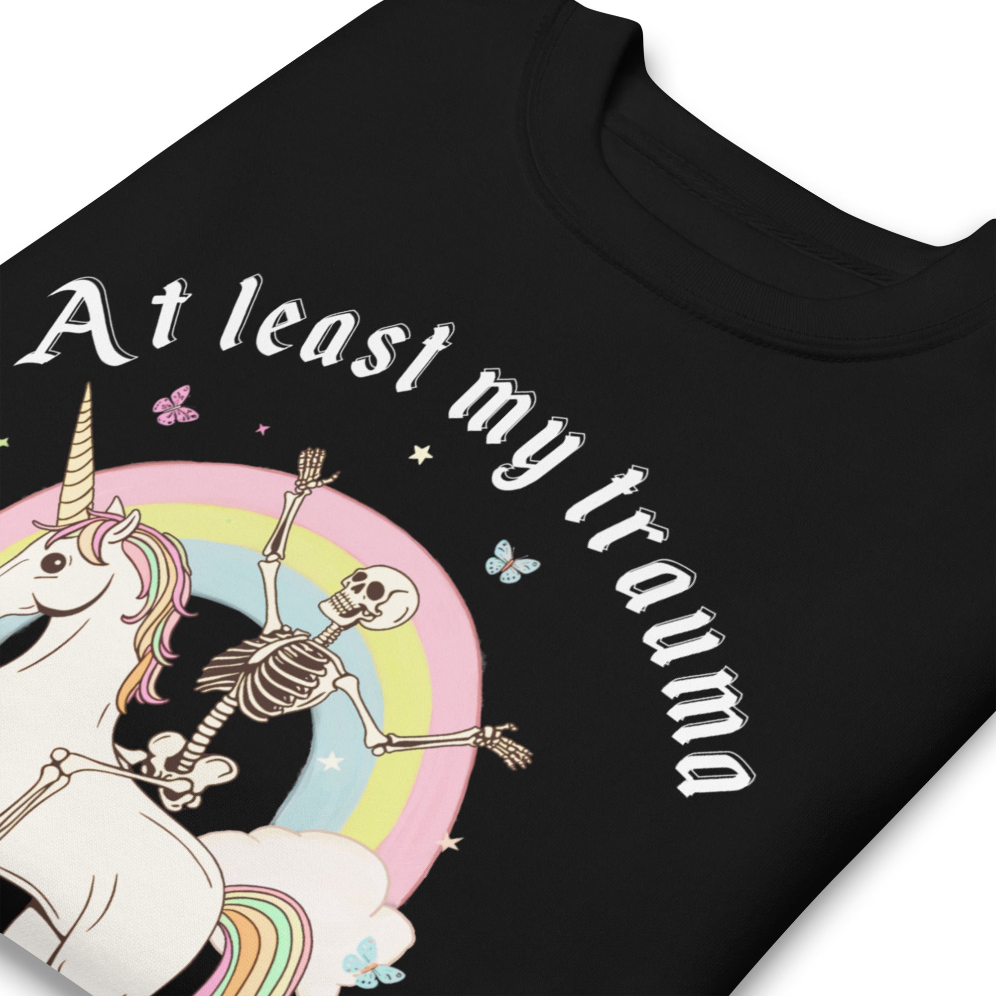 At Least My Trauma Made Me Funny Soft Crew Sweatshirt - UntamedEgo LLC.