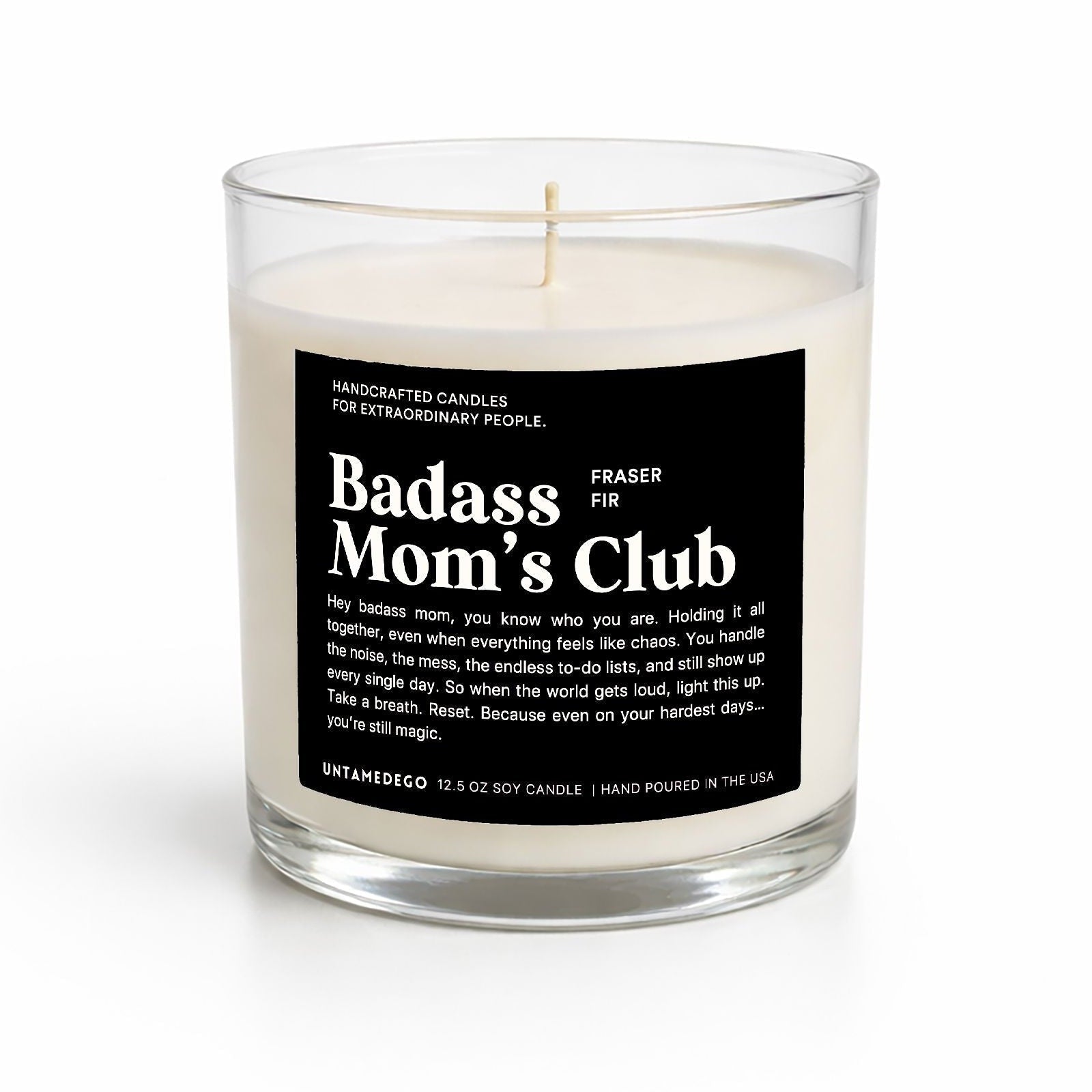 Badass Mom's Club Glass Candle - UntamedEgo LLC.