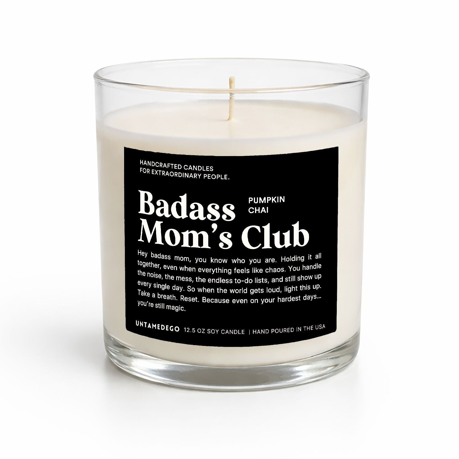 Badass Mom's Club Glass Candle - UntamedEgo LLC.