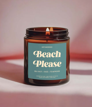 Beach Please Amber Jar Candle