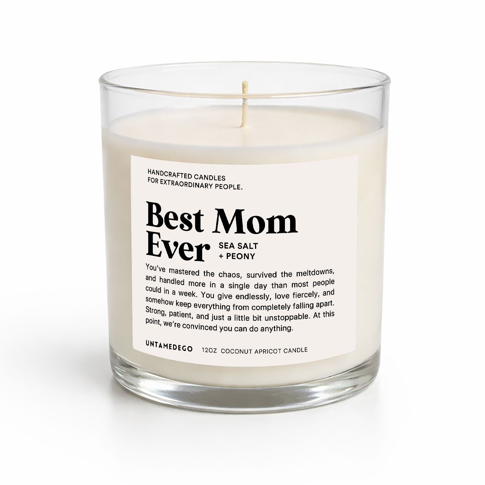 Best Mom Ever Glass Candle - UntamedEgo LLC.