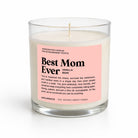 Best Mom Ever Glass Candle Mother's Day Glass Candle - UntamedEgo LLC.