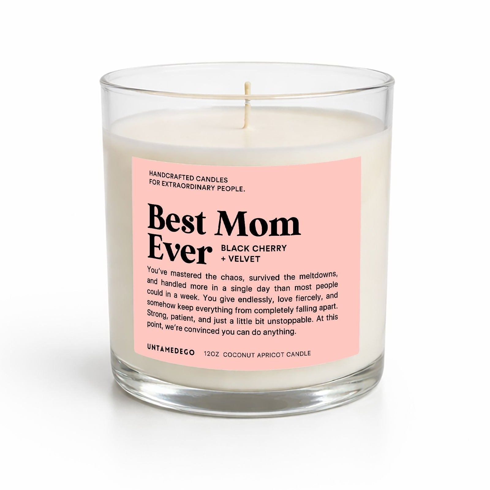 Best Mom Ever Glass Candle Mother's Day Glass Candle - UntamedEgo LLC.