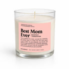 Best Mom Ever Glass Candle Mother's Day Glass Candle - UntamedEgo LLC.