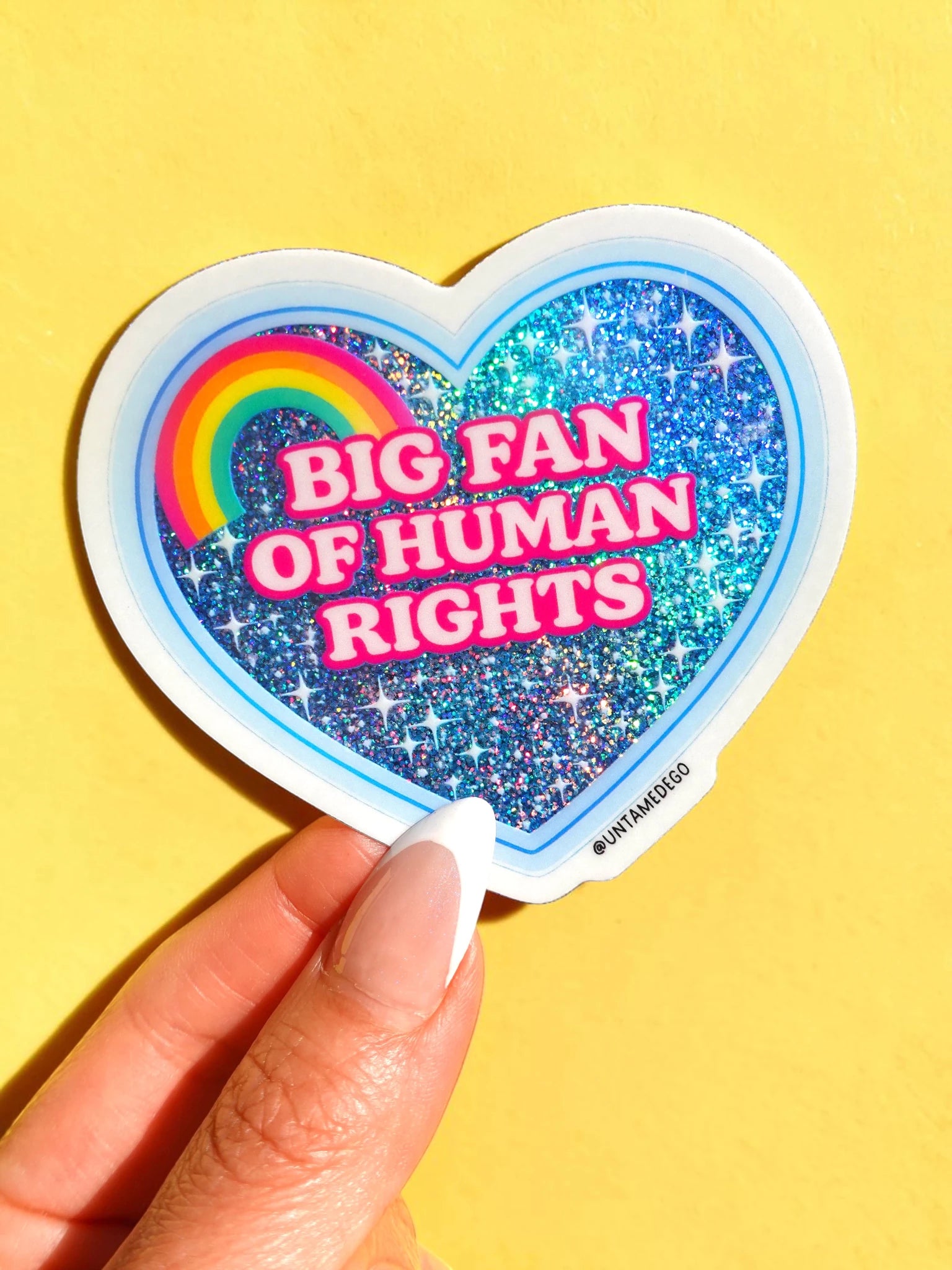 Big Fan Of Human Rights Sticker - UntamedEgo LLC.
