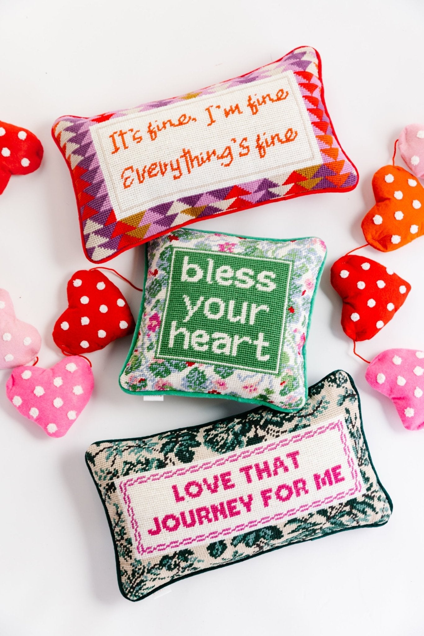 Bless Your Heart Needlepoint Pillow - UntamedEgo LLC.