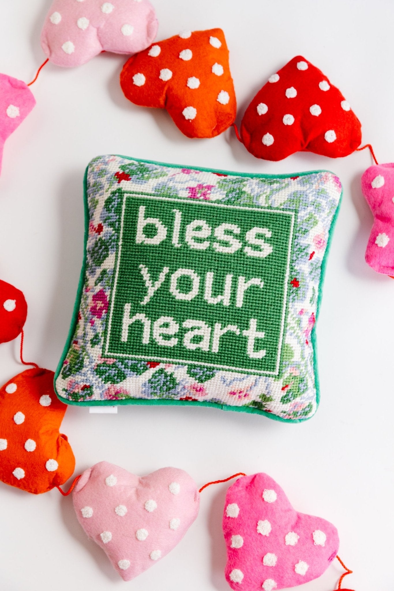 Bless Your Heart Needlepoint Pillow - UntamedEgo LLC.