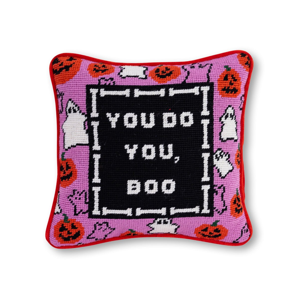 Boo Needlepoint Pillow - UntamedEgo LLC.