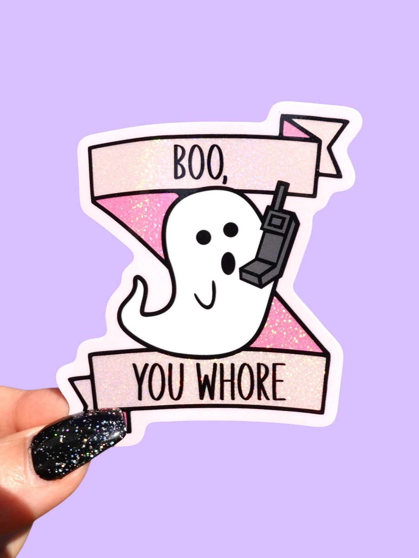 Boo You Whore Halloween Sticker - UntamedEgo LLC.