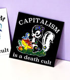 Capitalism Is A Death Cult Sticker - UntamedEgo LLC.
