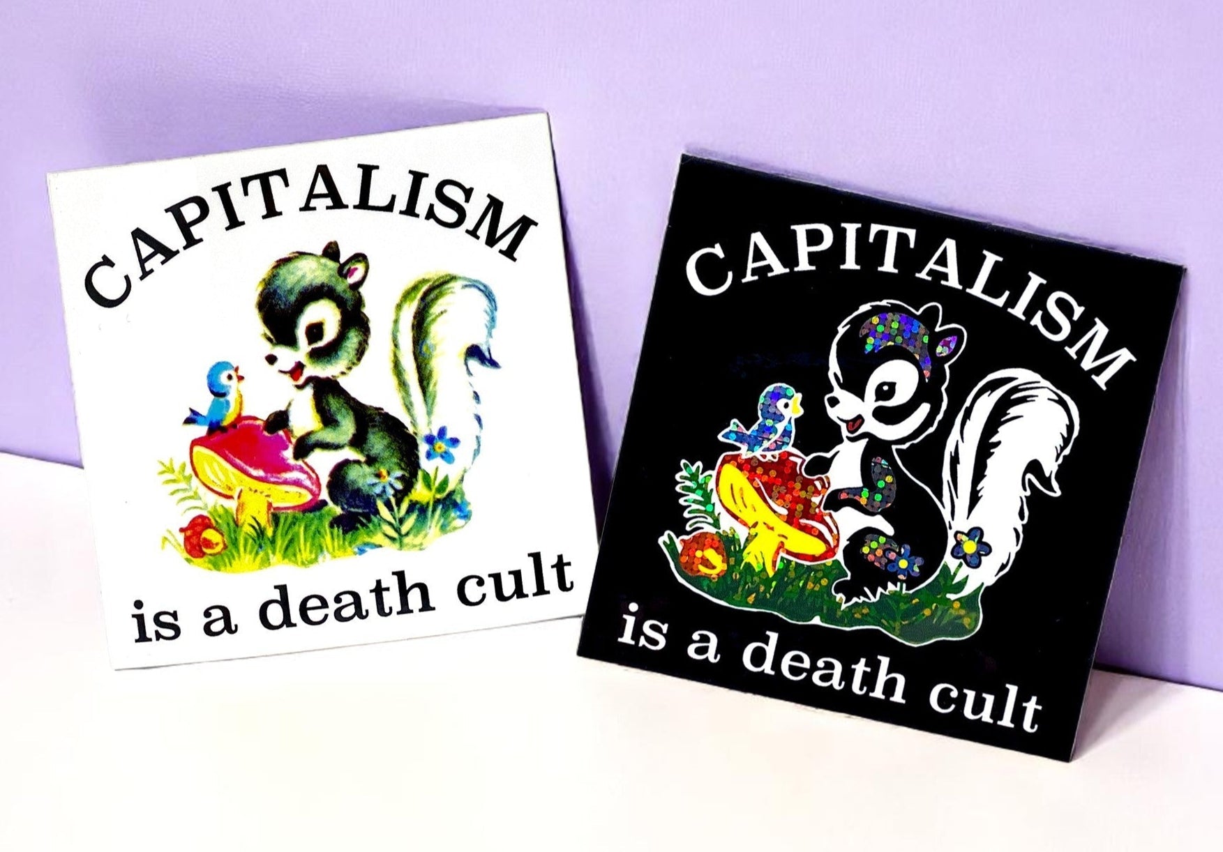 Capitalism Is A Death Cult Sticker - UntamedEgo LLC.