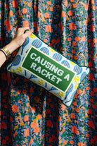 Causing A Racket Needlepoint Pillow - UntamedEgo LLC.