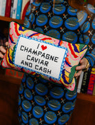 Caviar and Cash Needlepoint Pillow - UntamedEgo LLC.