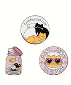 Certified Cat Lady Enamel Pin Set – 3 - Pack - UntamedEgo LLC.