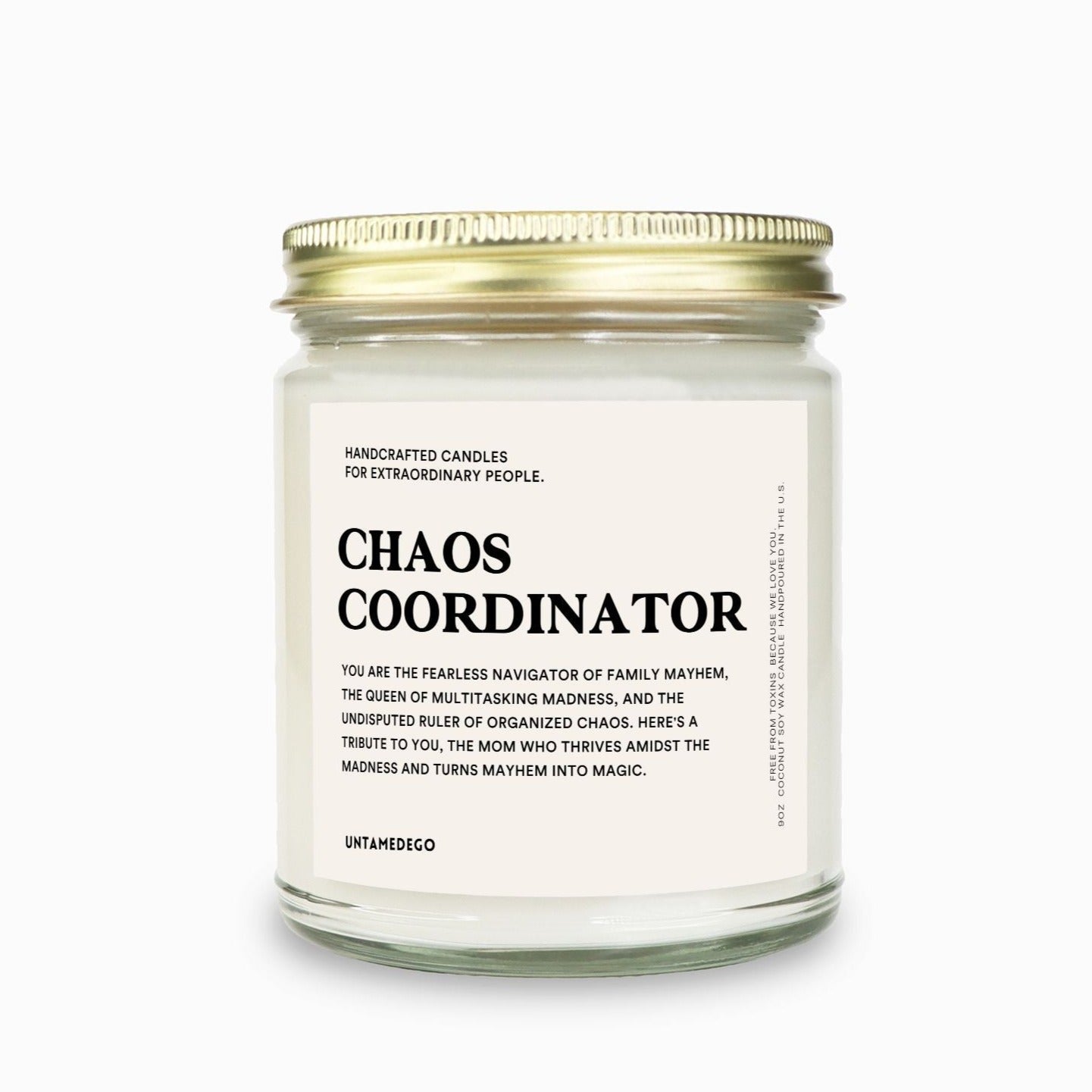 Chaos Coordinator Message Candle - UntamedEgo LLC.