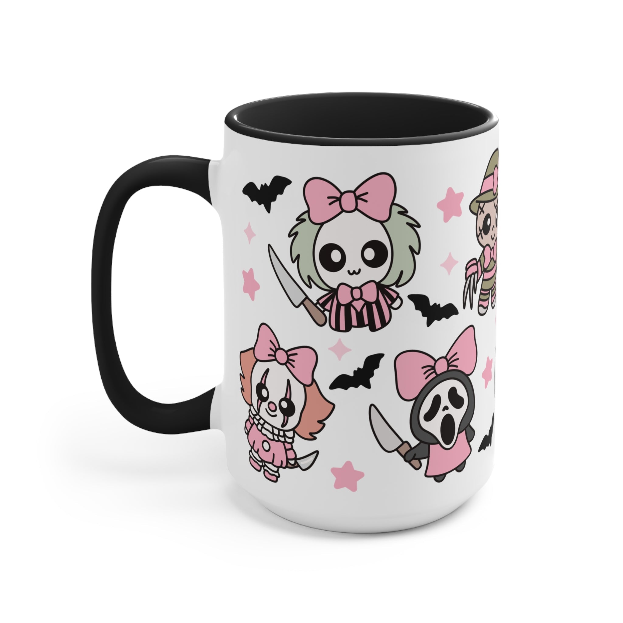 Chibi Killers Pastel Pink Halloween Mug - UntamedEgo LLC.