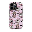 Chibi Killers Pastel Pink Halloween Tough Case for iPhone® - UntamedEgo LLC.