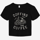 Coffins And Coffee Graphic Baby Tee - UntamedEgo LLC.