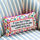 Come Sit By Me Needlepoint Pillow - UntamedEgo LLC.