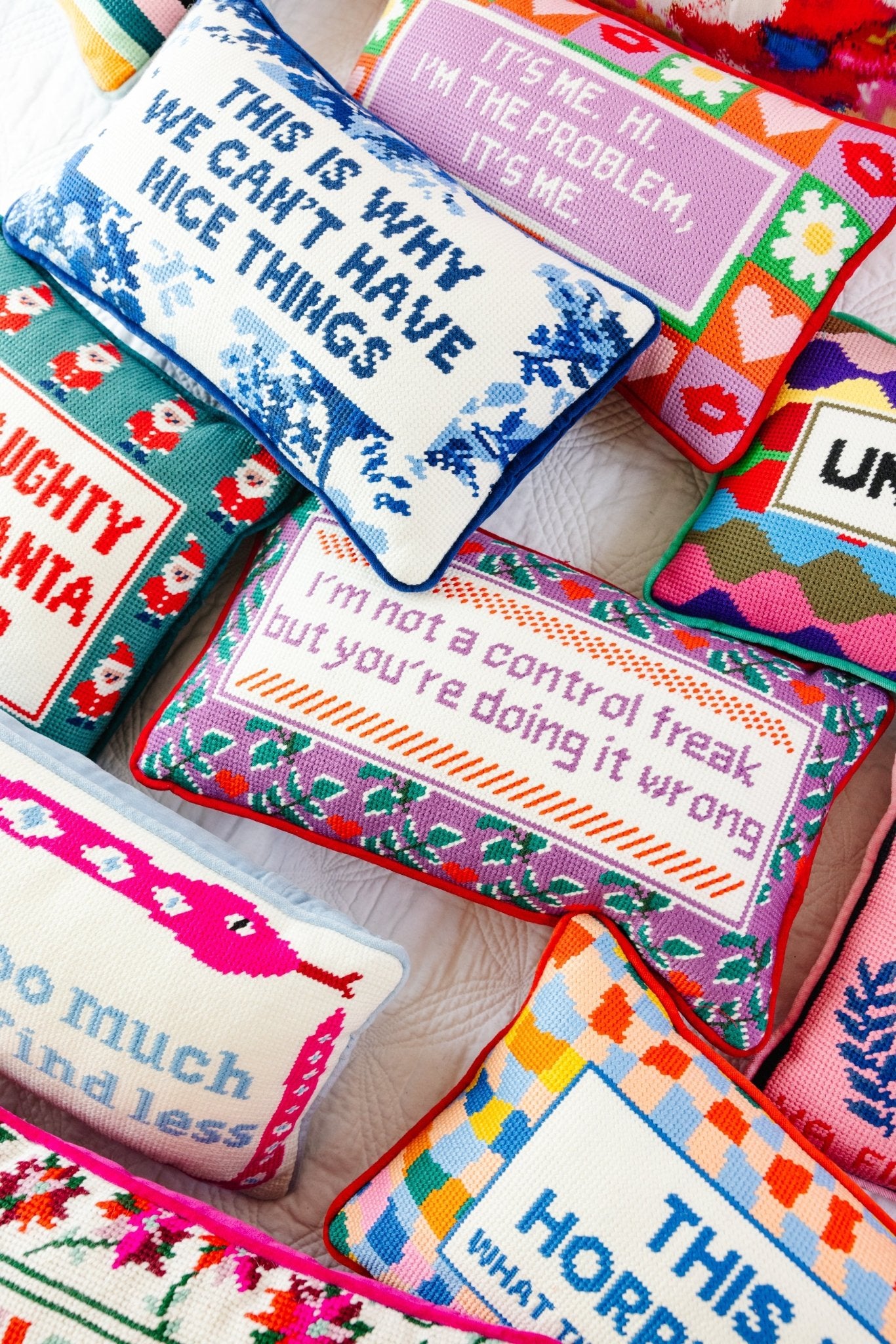 Control Freak Needlepoint Pillow - UntamedEgo LLC.