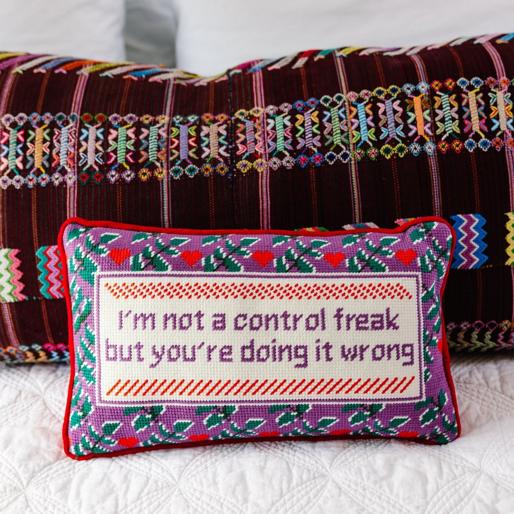Control Freak Needlepoint Pillow - UntamedEgo LLC.