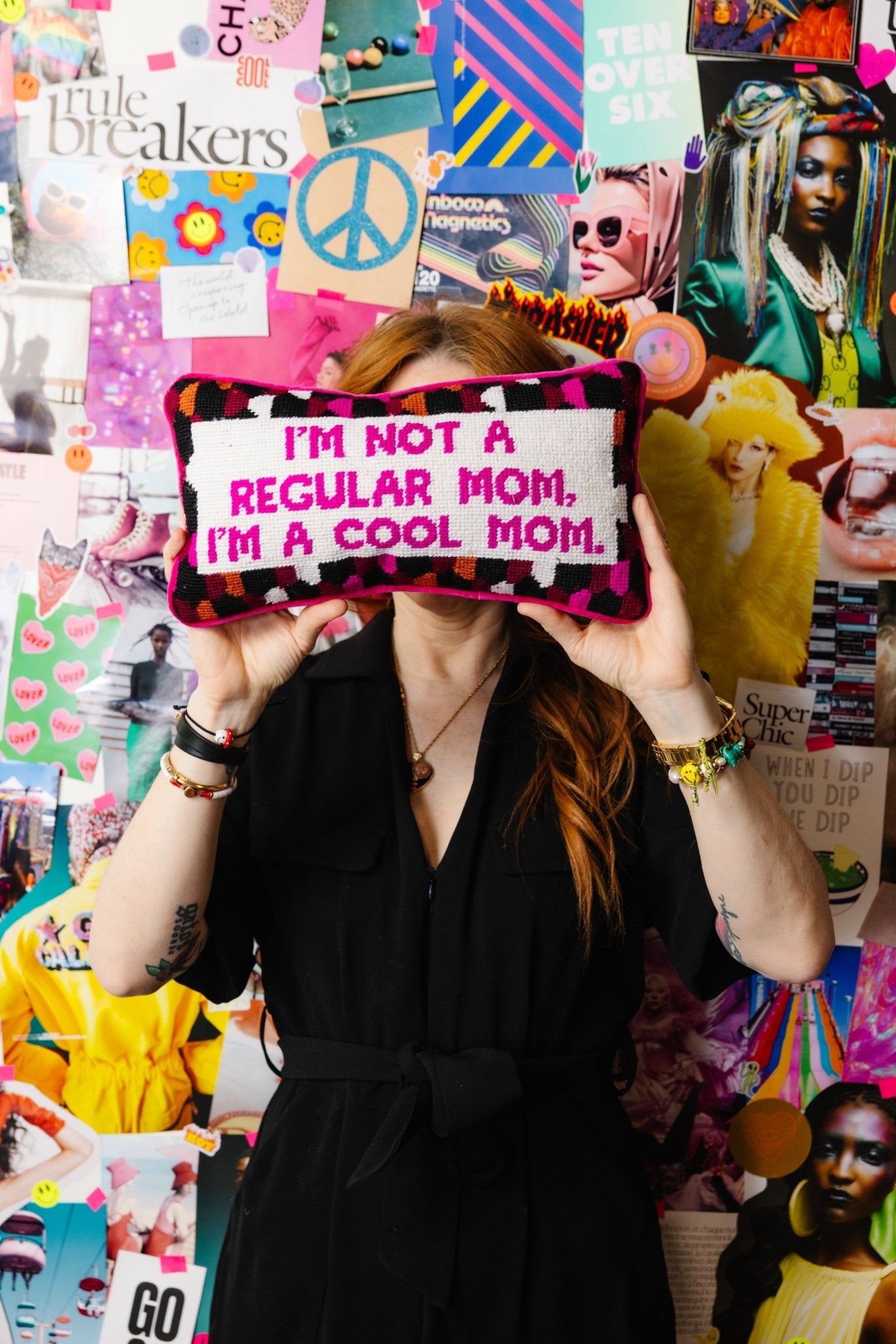Cool Mom Needlepoint Pillow - UntamedEgo LLC.