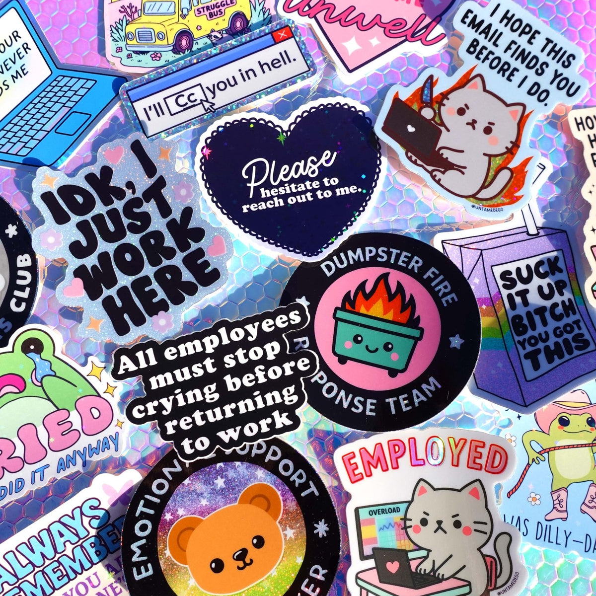 Crying In The Bathroom Stall Mystery Sticker Pack – UntamedEgo LLC.