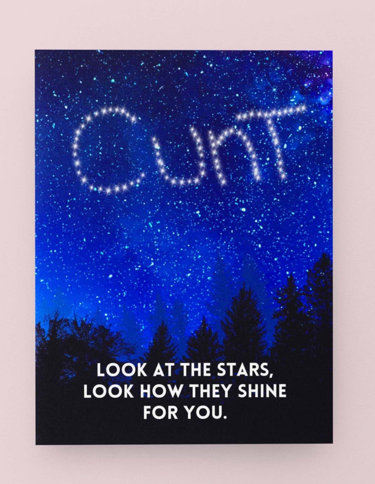 Cunt Look At The Stars Look How They Shine For You Greeting Card - UntamedEgo LLC.